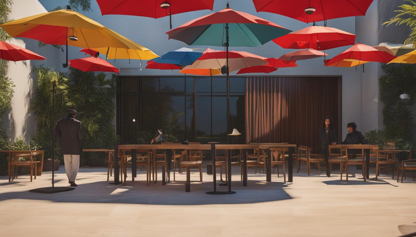 Choosing size and shape for patio market umbrellas