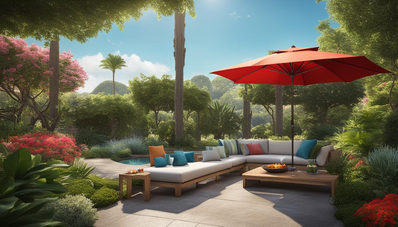 Creating a relaxing atmosphere with patio umbrella