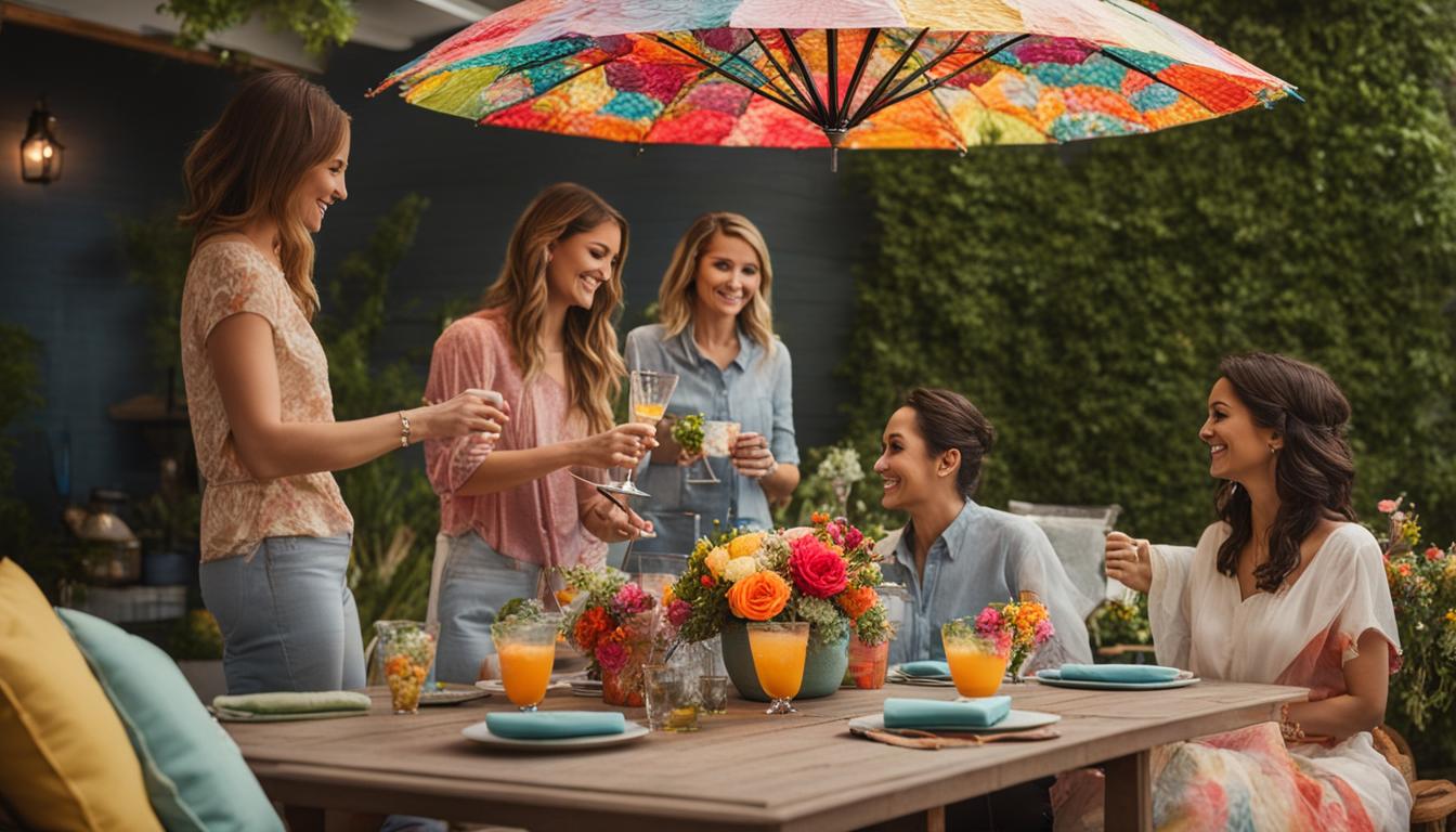 DIY projects with patio umbrellas for entertaining
