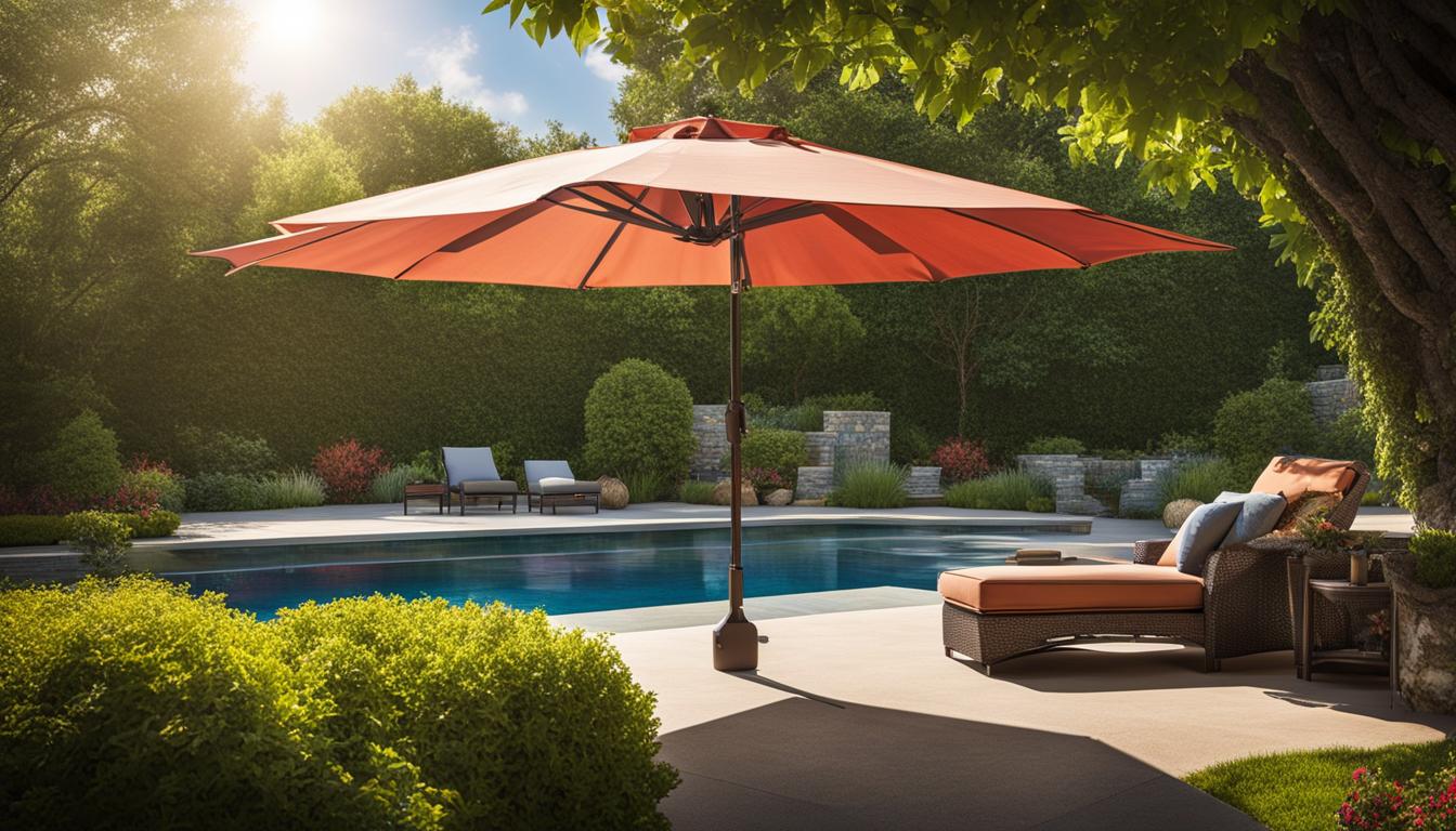 Maximizing shade with patio umbrella
