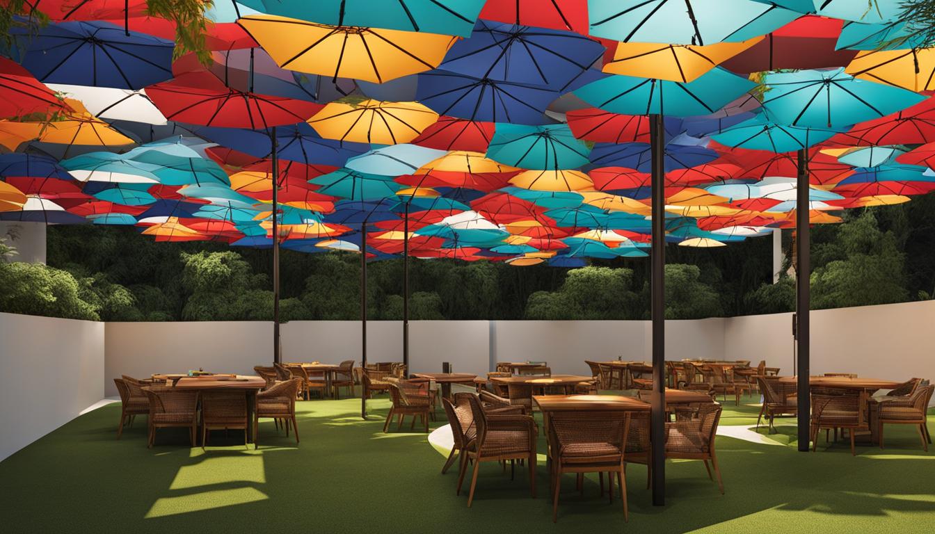 Popular shapes of patio umbrella