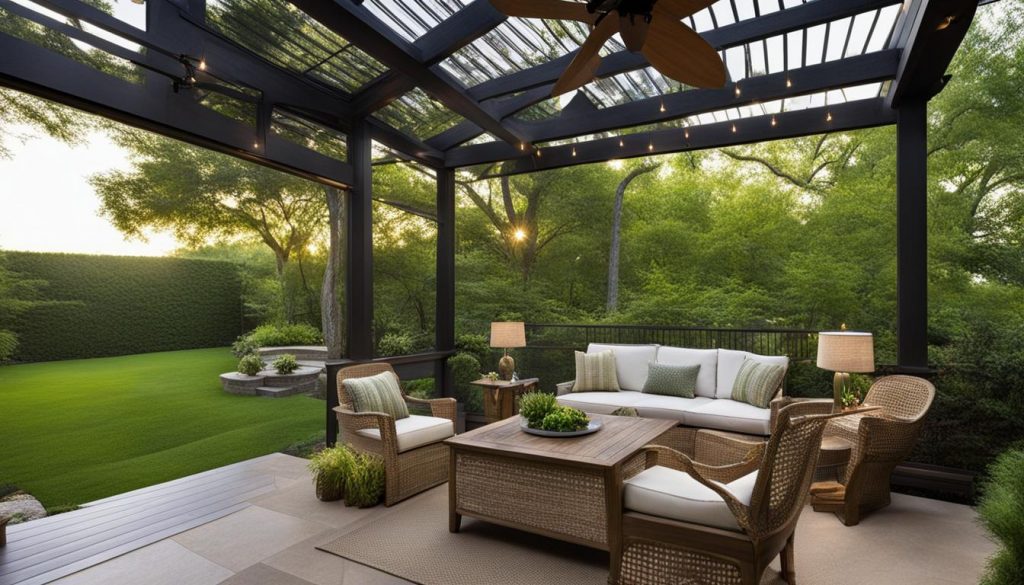 Screened Back Porch with Roof