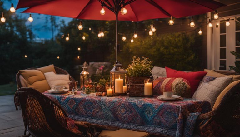 Using Lighting and Other Decor Elements with Your Patio Umbrella